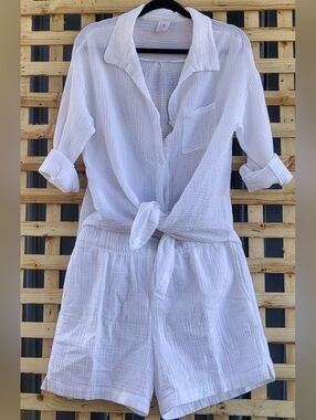 Shade White Textured Gauze Shirt